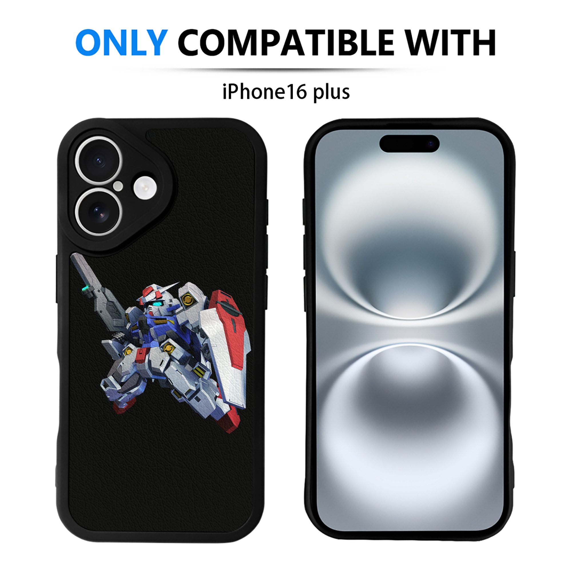 （画像用） 機動戦士ガンダム Mobile Suit Gundam 【iPhone 16シリーズ対応】シリコンスマホケース（レザー調） 材質：シリコン